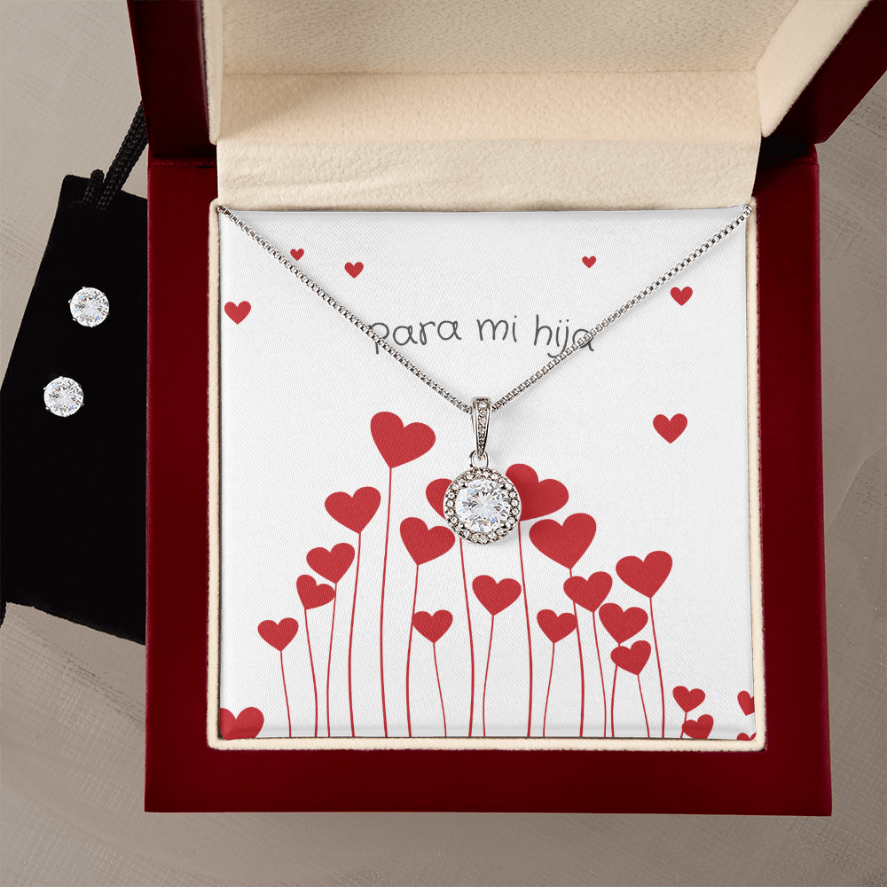 Brilla Siempre – Collar y Pendientes para una Hija Brillante