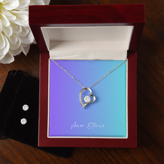 Amor Eterno – Set de Collar y Pendientes