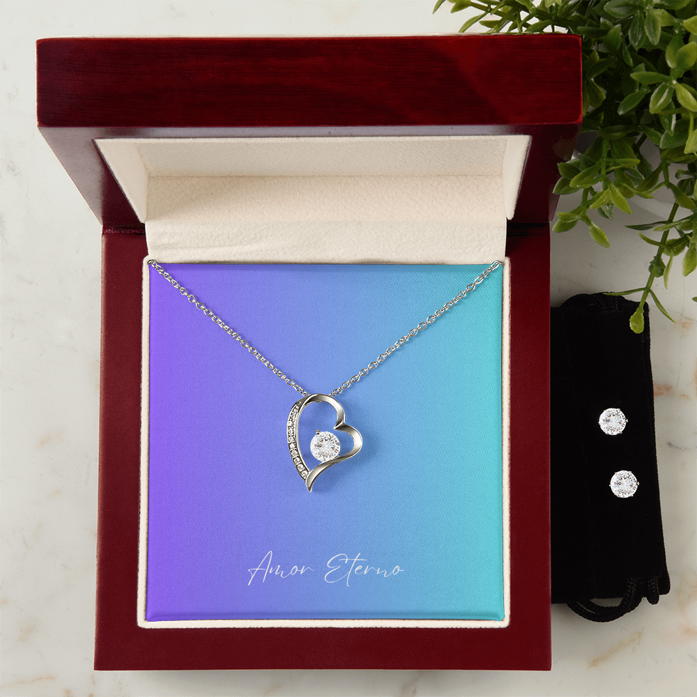 Amor Eterno – Set de Collar y Pendientes