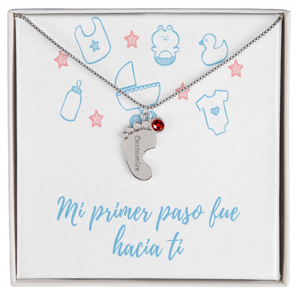 Piecitos de Bebé con Piedra de Nacimiento