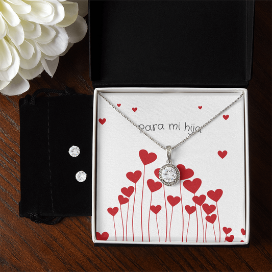 Brilla Siempre – Collar y Pendientes para una Hija Brillante