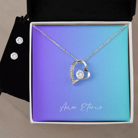 Amor Eterno – Set de Collar y Pendientes